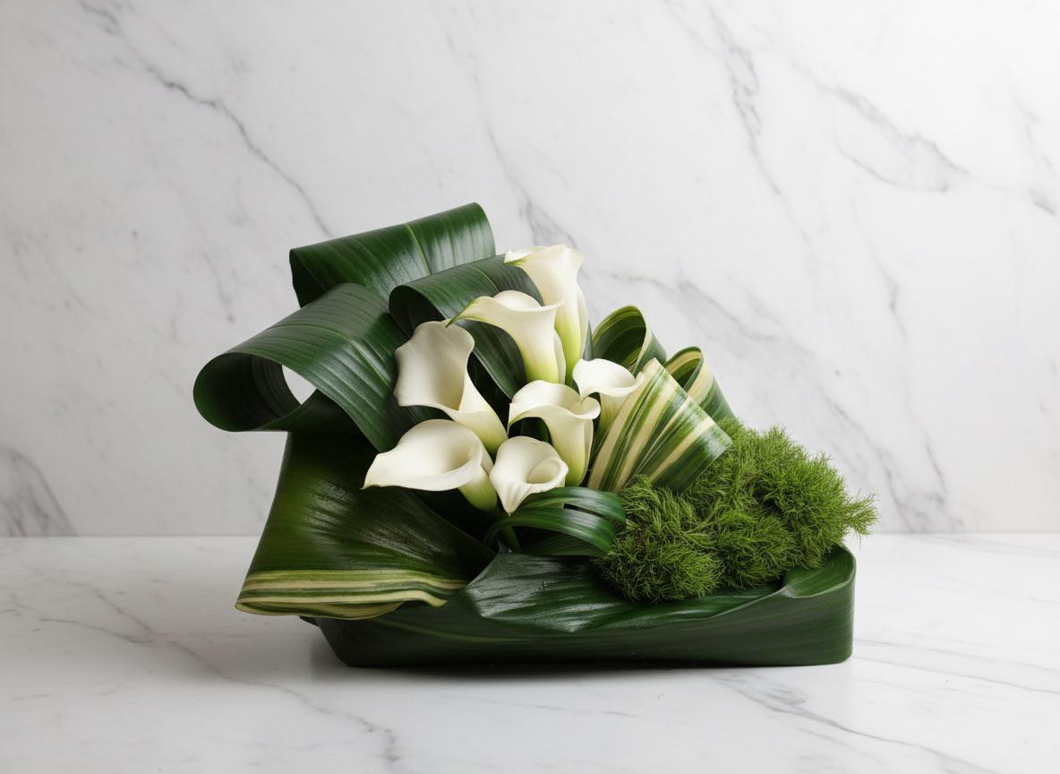 Calla lily editorial arrangement — Modern LUXE Flowers Chicago
